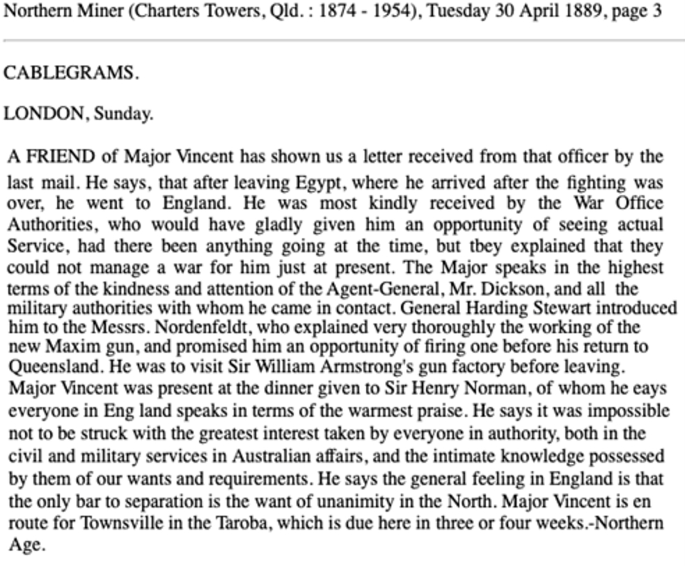 War Office could not manage a war for him, just at present